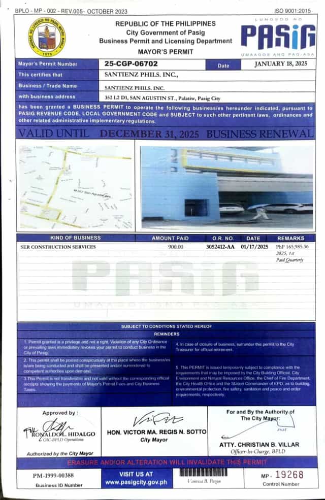 Mayor's Permit